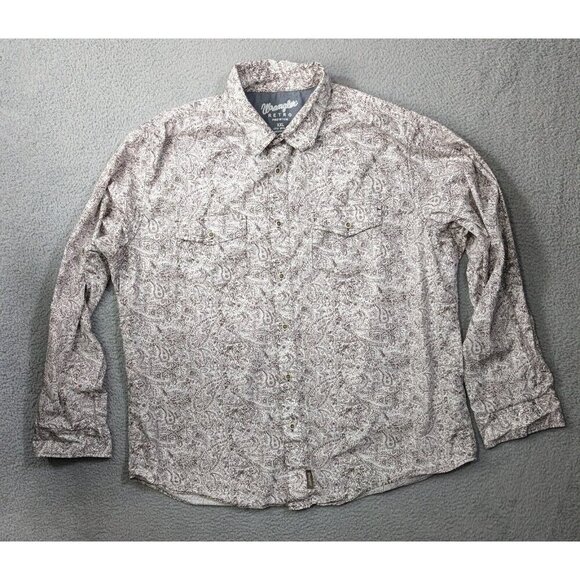 Wrangler Other - Wrangler Retro Premium Shirt Mens XXL Long Sleeve Button All Over Print